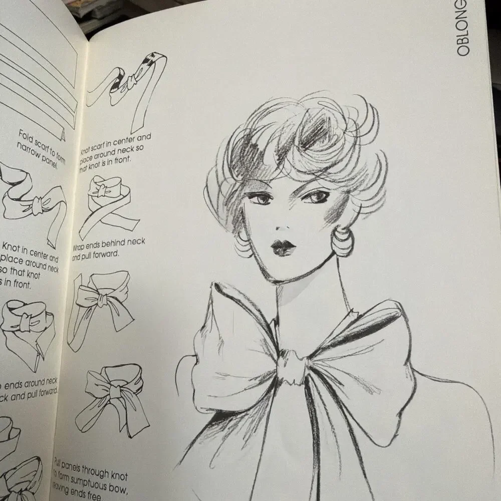 Scarf Wearing Made Easy Accessory Lady Liz Claiborne Illustrated PPB +14 Scarves